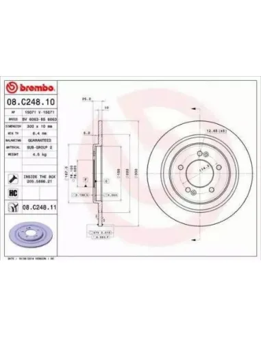 08.C248.10 Disco de freno Brembo