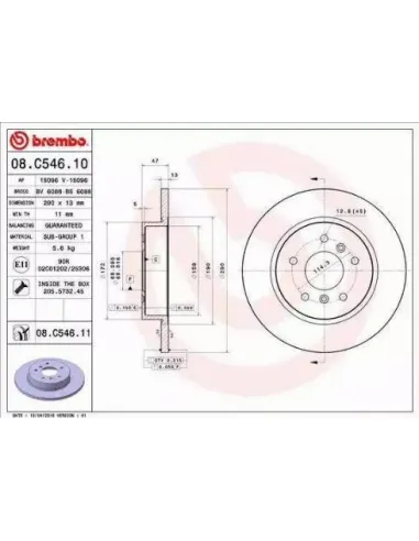 08.C546.11 Disco de freno Brembo