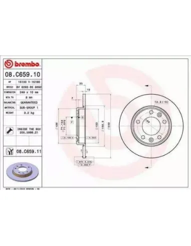 08.C659.11 Disco de freno Brembo