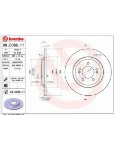 08.D086.11 Disco de freno Brembo