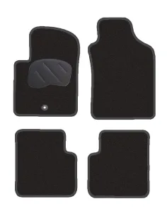 Jgo. Alfombras Diamond Negra Mod. Fiat 500 (07-) Con Fijació