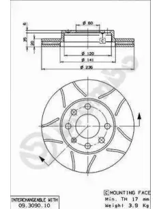 09309075 Disco de freno Brembo