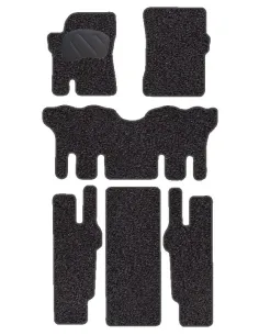 Jgo. Alfombras Premium Negra Mod.  Ssangyoung Rodius 7 Plaza