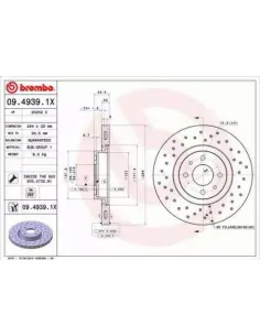 0949391X Disco de freno Brembo