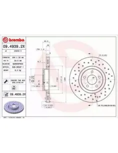 0949392X Disco de freno Brembo