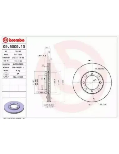 09.5009.10 Disco de freno Brembo