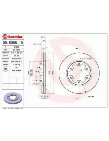 09.5055.10 Disco de freno Brembo