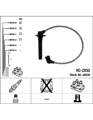 Juego de cables de encendido Ngk ref 8839