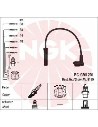 Juego de cables de encendido Ngk ref 9185