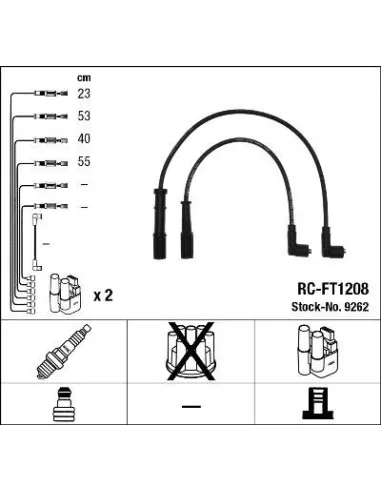 Juego de cables de encendido Ngk ref 9262