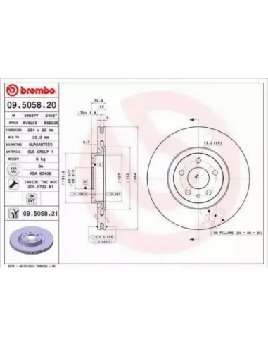 09.5058.20 Disco de freno Brembo