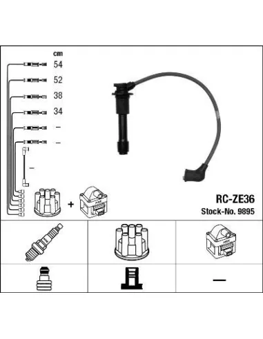 Juego de cables de encendido Ngk ref 9895