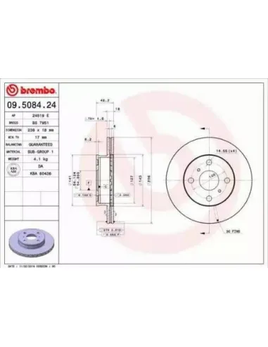 09.5084.24 Disco de freno Brembo