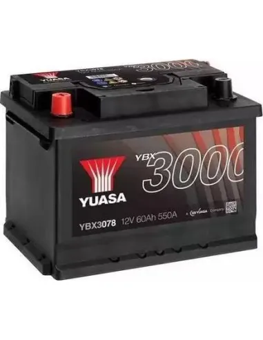 Batería Yuasa YBX3078 12V 60Ah 550A  SMF