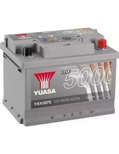 Batería Yuasa YBX5075 12V 60Ah 620A  Silver