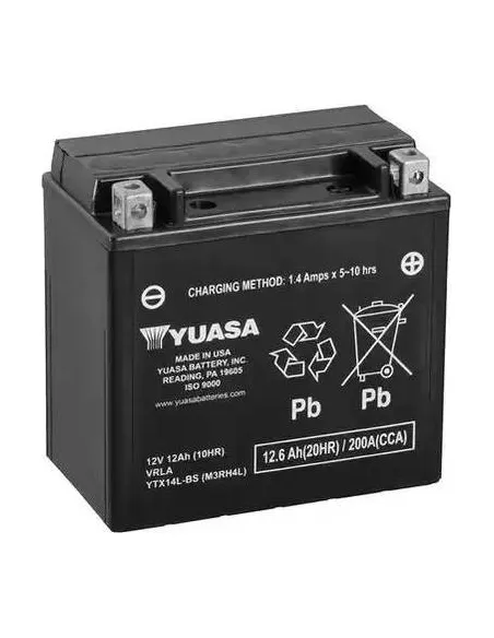 Batería Yuasa YTX14L-BS  MOTO 12AH