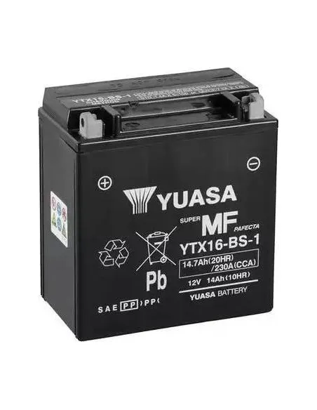 Batería Yuasa YTX16-BS-1  MOTO 14AH