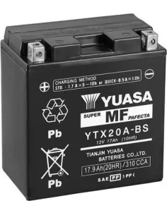 Batería Yuasa YTX20A-BS  MOTO 17AH