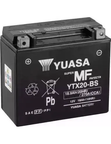 Batería Yuasa YTX20-BS  MOTO 18AH