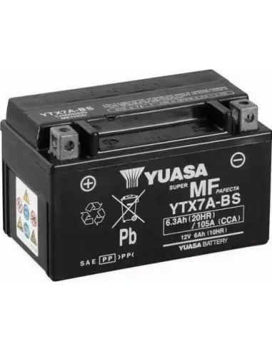 Batería Yuasa YTX7A-BS  MOTO 6AH