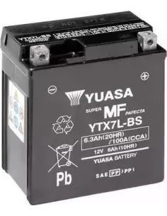 Batería Yuasa YTX7L-BS  MOTO 6AH