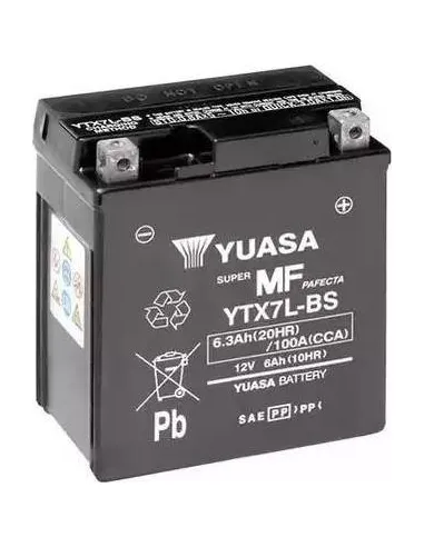 Batería Yuasa YTX7L-BS  MOTO 6AH