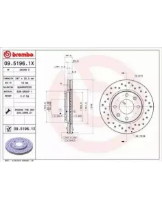 0951961X Disco de freno Brembo