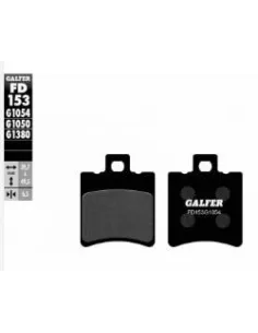 JUEGO PASTILLAS FRENO FD153-G1054 NEGRA GALFER