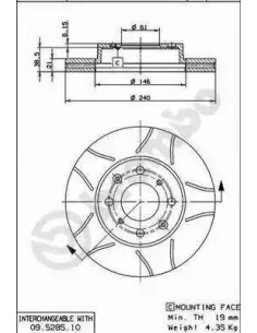 09528575 Disco de freno Brembo