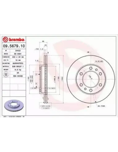 09.5679.10 Disco de freno Brembo