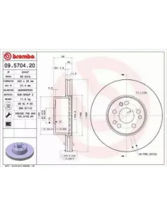 09.5704.20 Disco de freno Brembo