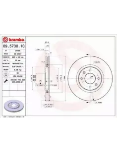 09.5730.10 Disco de freno Brembo