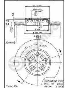 09.5734.10 Disco de freno Brembo