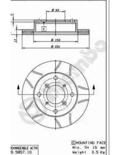 09585775 Disco de freno Brembo