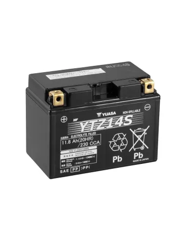 Yuasa YTZ14S 12V High Performance Batería sin Mantenimiento