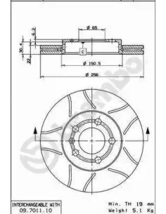 09701175 Disco de freno Brembo