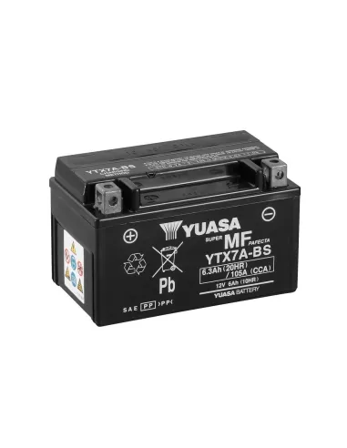 Batería Yuasa YTX7A-BS  MOTO 6AH