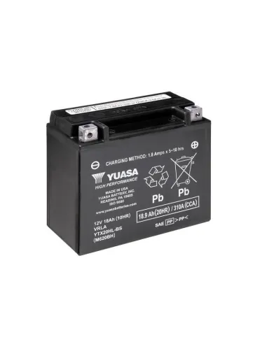 Yuasa YTX20HL-BS / YTX20HL 12V High Performance Batería sin Mantenimiento