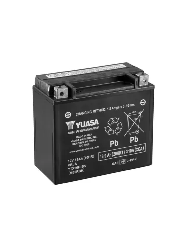 Yuasa YTX20H-BS 12V High Performance Batería sin Mantenimiento