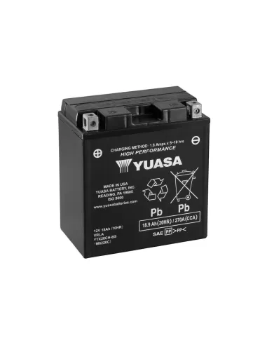 Yuasa YTX20CH-BS 12V High Performance Batería sin Mantenimiento