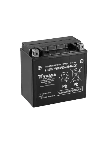 Yuasa YTX14H-BS / YTX14H 12V High Performance Batería sin Mantenimiento