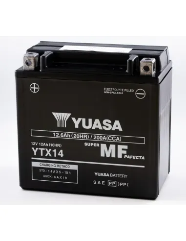 Yuasa YTX14-BS / YTX14 12V Batería sin Mantenimiento