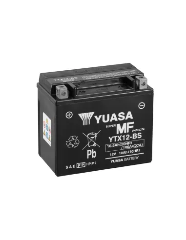 Yuasa YTX12-BS / YTX12 12V Batería sin Mantenimiento