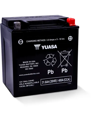 Yuasa YIX30L-BS-PW / YIX30L 12V High Performance Batería sin Mantenimiento