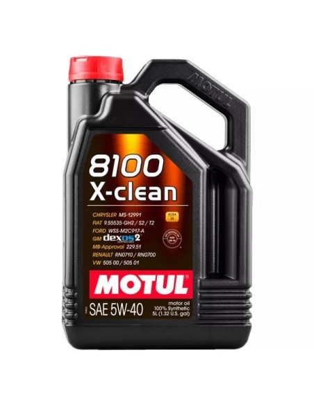 Aceite de motor Motul 8100 X-clean SAE 5W-40 5 Litros
