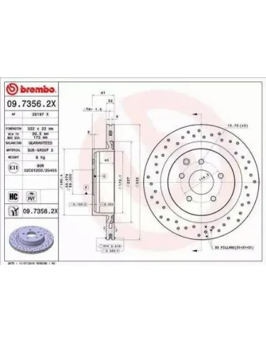 0973562X Disco de freno Brembo