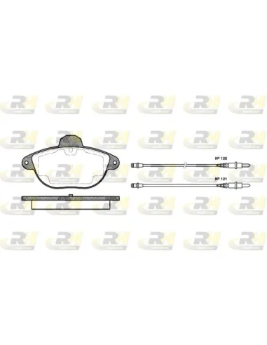 Juego de pastillas de freno RH 260804 | Recambios Colmenar