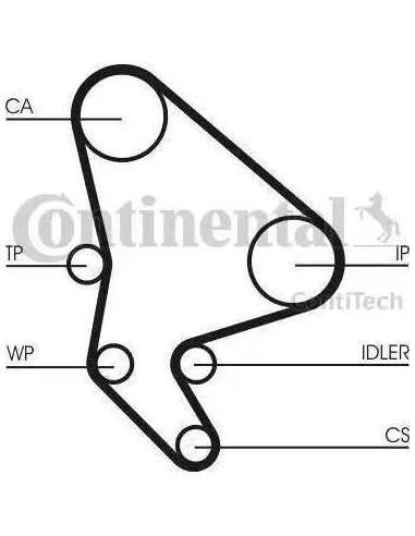 Continental CT986WP2 - Bomba de agua + kit correa distribución