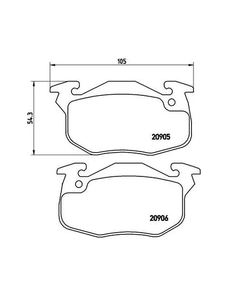 Brembo P 61 097 - Juego de pastillas de freno