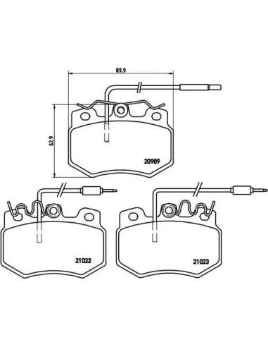 Brembo P 61 031 - Juego de pastillas de freno